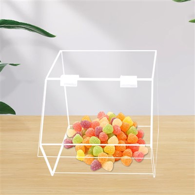 Dulces acrílicos transparentes, cereales, caja de nueces