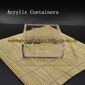 Caja de acrílico de encargo de la caja de acrílico de la caja de exhibición con la tapa