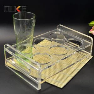Acrílico rellenos pasteleria bandejas Perfume bandeja de servicio