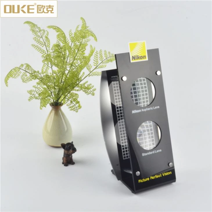 Black L Shaped Acrylic Camera Lens Display Stand