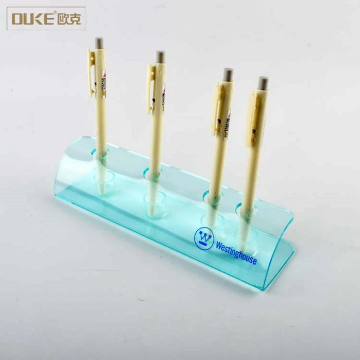 Bule Simple Cheap Acrylic Pen Holder