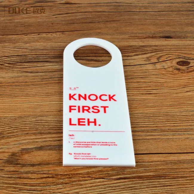 China Supplliers White Acrylic Door Signs