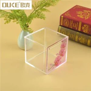 Caja de regalo de acrílico clara de la venta caliente 2018