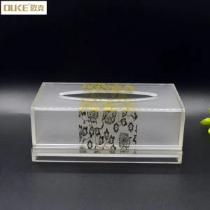 Caja de papel de acrílico de moda del rectángulo de la impresión